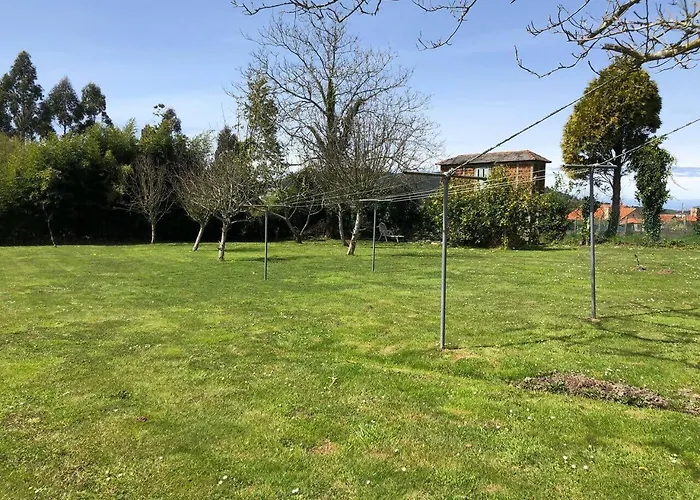 別荘 Acogedora Casa Proxima A La Playa De Meiras.